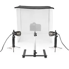 Nedis Prenosné Foto Studio čierna / 400 lm / Skladacia / Vrátane pozadia / Vrátane prepravnej tašky