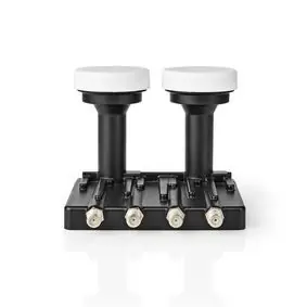Nedis LNB čierna / Quad Monoblok 6.0 ° / Výstupné pripojenie: 4X konektor F 