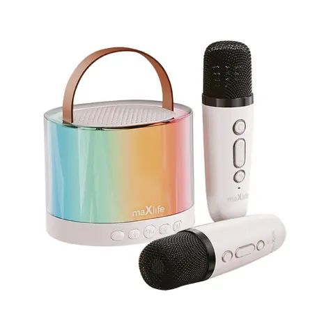 Maxlife MXKS-200 / Karaoke set / 5W / Bluetooth 5.0 / jack 3.5mm / RGB / biela