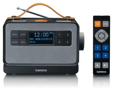 LENCO PDR-065 čierna / Prenosné rádio / FM / DAB+ / BT 5.0 / 2x2W / 2000 mAh