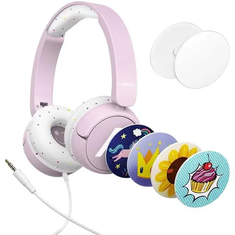 Lamax SoundKid1 Pink / slúchadlá s mikrofónom / 3.5 mm jack / kábel 1.2 m