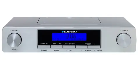 Blaupunkt KR12SL strieborná / kuchynské rádio / LED Displej / budík 