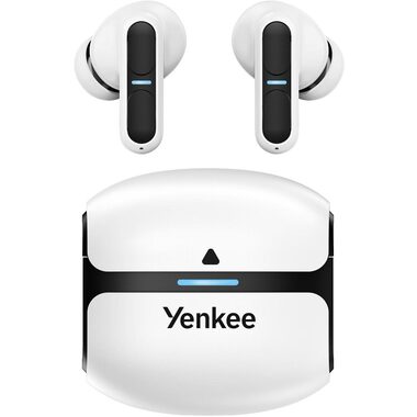 YENKEE YHP 09BT WE TWS EVEPODS PRE biela / bezdrôtové slúchadlá / mikrofón / ENC / Bluetooth 5.3 
