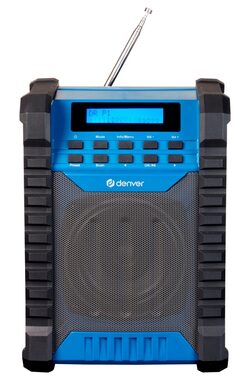Denver WRB-60 DAB+ / aku stavebné rádio / DAB+ FM / BT / Li- ION 2000 mAh / IP54