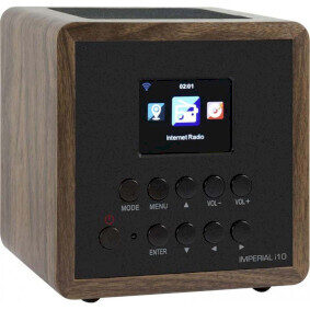 Imperial i10 tmavo hnedá / Internetové rádio / Wi-Fi / USB / budík / mobilné aplikácie