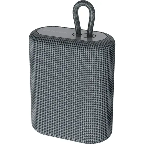 Canyon CNE-CBTSP4DG sivá / Prenosný reproduktor / BT 5.0 / 5W / 1200mAh / USB-C / microSD
