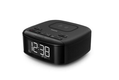 Rozbalené - Philips TAR7705 čierna / Budík s rádiom / Bluetooth / Qi Nabíjanie / rozbalené