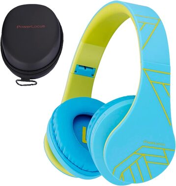 PowerLocus P2 Kids Blue/Green / Detské bezdrôtové slúchadlá s mikrofónom / Bluetooth 5.3
