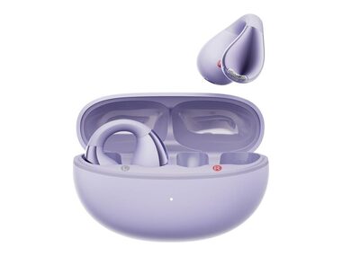 QCY Crossky Clip C30 fialová / Bezdrôtové slúchadlá / Bluetooth 5.0 / dobíjací box