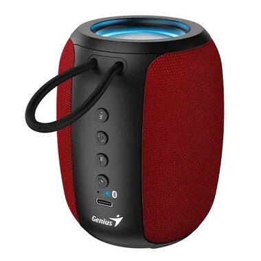 Genius repro SP-915BT čiernočervená / Bluetooth 5.3 / 5W / mikrofón / Copilot AI komunikácia / USB-C nabíjanie 