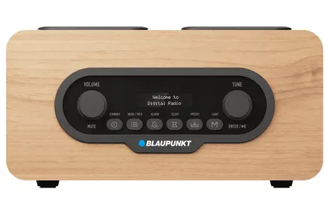 Blaupunkt DR10CR drevo / digitálne rádio / DAB+ / FM / RDS / Bluetooth / USB / microSD / 1800 mAh