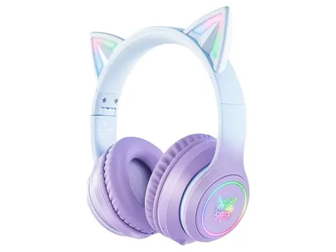 ONIKUMA modrá/fialová / Herné slúchadlá / Bluetooth 5.0 / jack 3.5 mm / USB-C