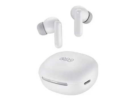 Rozbalené - QCY MeloBuds HT16 biela / Bezdrôtové slúchadlá s mikrofónom / TWS / ANC / Bluetooth 5.4 / IPX4 / dobíjací box / rozbalené