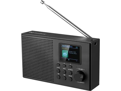 Sandberg Speaker Radio DAB+BT Recharge čierna / FM + DAB / 2000mAh / Bluetooth 