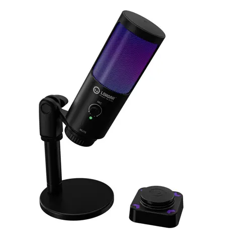 LORGAR SMP40 čierna / Stolný mikrofón / USB-C / RGB