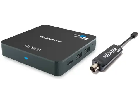 Mascom Sunny-T Android TV box s DVB-T2 tunerom / 4K HDR / WiFI / BT
