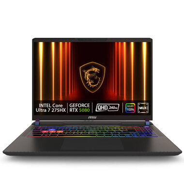 MSI Vector 16 HX AI A2XWIG-023CZ sivá / 16" QHD+ / Intel Core Ultra 9 275HX / 32GB / 1TB SSD / RTX 5080 16GB / W11H