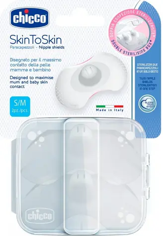 Chicco chránič bradaviek SkinToSkin / silikónový / veľkosť SM / 2ks