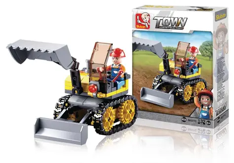 Sluban Town Stavitelia M38-B0377C Malý pásový bager / LEGO - kompatibilný / Počet figúrok|dielikov: 1|91 / od 6 rokov
