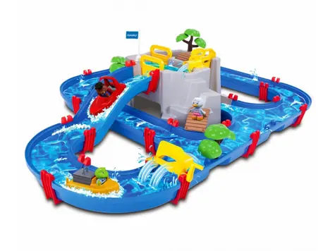 BIG AquaPlay Vodná dráha Mountain Lake s jaskyňou &amp; šmykľavkou a priehradou + 2 figúrky