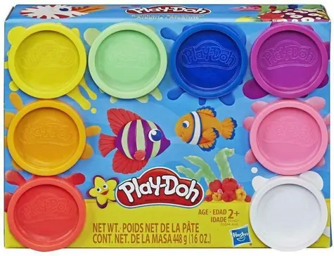 Hasbro Play-Doh Balenie 8 farebných téglikov - Rainbow / od 2 rokov