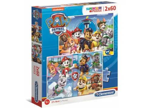 Clementoni 21617 PUZZLE SuperColor 2v1 - Paw Patrol / 104 dielikov / 6+ rokov