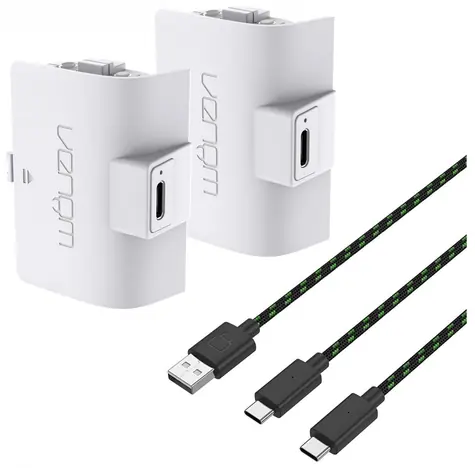 Venom VS2874 2ks biela / Batéria pre Xbox S/X/One ovládač / 2x 1100mAh