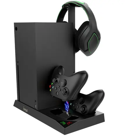 iPega XBX013 Multifunkčný Nabíjací stojan pre Xbox Series X čierna