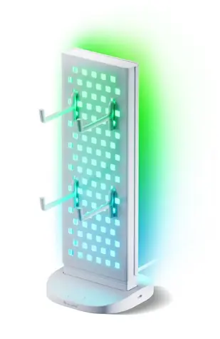 Nanoleaf Pegboard Desk Dock nabíjacia stanica biela / 3x USB-C / USB-A / RGB / 15W