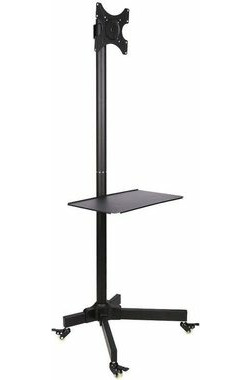 Techly Mobilný stojan pre TV LCD|LED|Plazma 19&quot;-37&quot; 20kg / otočný 360 ° / VESA / sklopný / polica / čierna