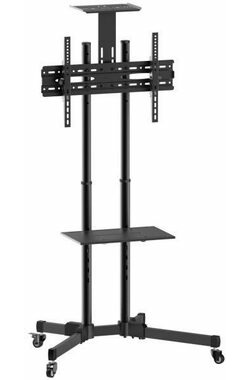 Techly ICA-TR16T mobilný držiak LCD pre 37-70&quot; obrazovky čierna / VESA 600x400 / nosnosť 50kg / 1x polica