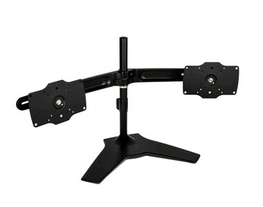 SilverStone ARM23BS-L kovový držiak pre dva monitory do 32&quot; čierna / Vesa 75x75 &amp; 100x100 / pivot / 15 kg nosnosť