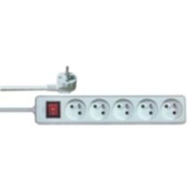 Solight Predlžovací prívod 5 zásuviek / Solid / vypínač / dĺžka 2 m