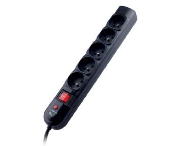 Tracer PowerGuard prepäťová ochrana 1.8m / 5 zásuviek / čierna
