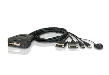 ATEN CS22D / 2-port USB DVI KVM Switch / Remote port selector / 0.9m cables