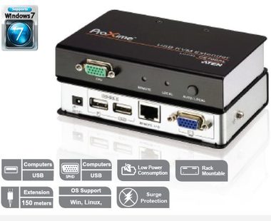 ATEN Extender PC-konzola na 150m / USB / až 1920x1200 bodov / surge