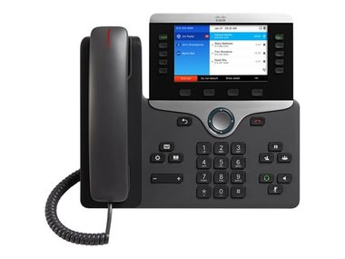 Cisco IP Phone 8851 (určené pre Cisco UC Manager) čierna / Telefón VoIP / SIP / RTCP / RTP / SRTP / SDP / 5 riadkov