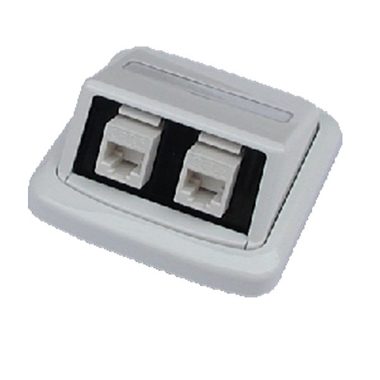 ABB TANGO Dvojzásuvka 2xRJ45 cat6A STP biela