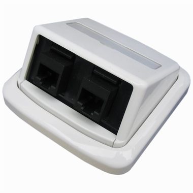 ABB TANGO Dvojzásuvka 2xRJ45 cat5e UTP čierna-biela