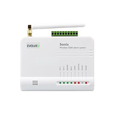 EVOLVEO Sonix - bezdrôtový GSM alarm (4 ks diaľk. ovl.+PIR čidlo pohybu+čidlo na dvere/okno+externý repro Android/iPhone)