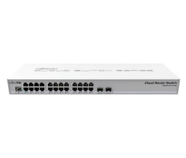 MikroTik CRS326-24G-2S+RM / 24x mini RJ-45 / 2x SFP+ 10GbE / RouterOS alebo SwitchOS / 1U