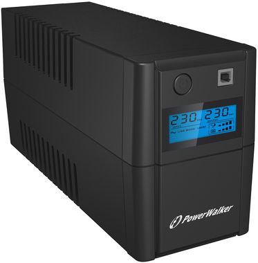 PowerWalker VI 850 SHL IEC / záložný zdroj UPS / 850 VA / 480 W / 4x IEC 13 / RJ11 / USB