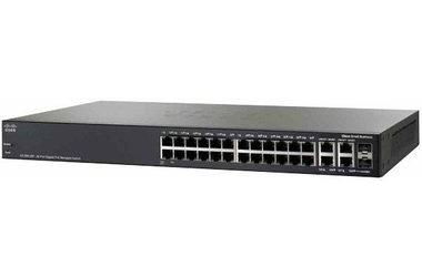 Cisco SG350-28 / 26x Gbit RJ-45 / 2x SFP / 2x mini-GBIC combo / USB / QoS / VLAN