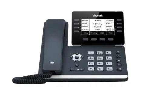 YEALINK SIP-T53W čierna / Telefón VoIP / 3.7" displej / SIP / 2x Gbit LAN / USB / Bluetooth / WiFi
