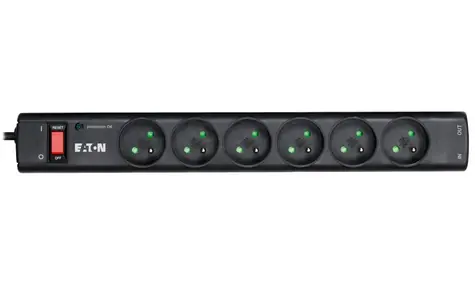 EATON Protection Strip PS6TF / prepäťová ochrana / 6 zásuviek / RJ-11