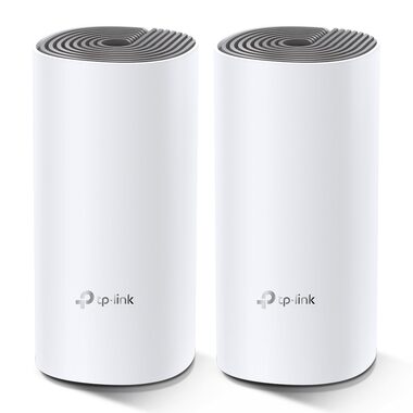 TP-LINK Deco E4 (2-pack) / WiFi systém MESH AC1200 / Dual-band / 2.4GHz - 300Mbps / 5GHz - 867Mbps / 2x LAN