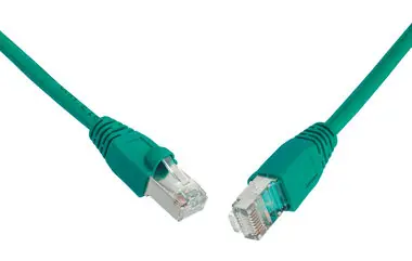 Solarix SFTP CAT5E 15m snag proof zelená / Patch kábel / RJ45-RJ45