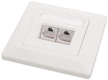 Solarix zásuvka 2x RJ45 CAT6 UTP pod omietku