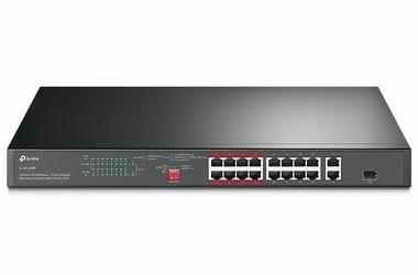 TP-LINK TL-SL1218P / Switch / 16x LAN (PoE+) / 2x GLAN (Non-PoE) / 1x Combo Gigabit SFP / PoE+