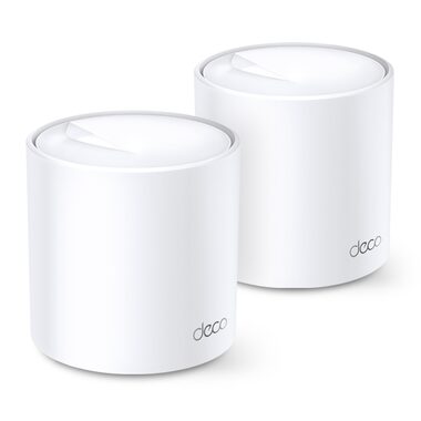 TP-LINK Deco X20 (2-pack) / WiFi 6 systém MESH AX1800 / Dual-band / 2.4GHz - 574Mbps / 5GHz - 1201Mbps / 2x GLAN